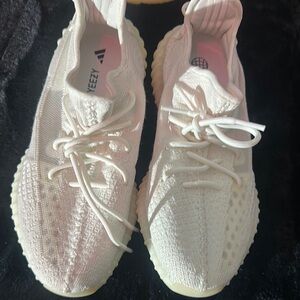 Adidas Cream White Sneakers with Primeknit and Boost Cushioning